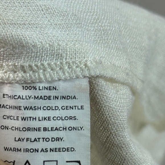 Laude‎ The Label Shirt Oversized Women's XS/S Ivory Ethical Linen Short Sleeve - Picture 6 of 7